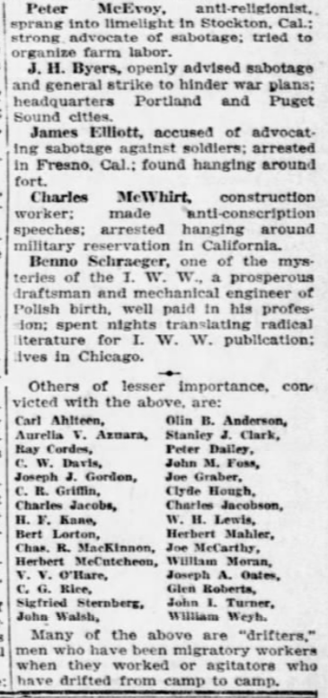 VII list IWW Guilty, Whos Who, Chg Tb p7, Aug 18, 1918
