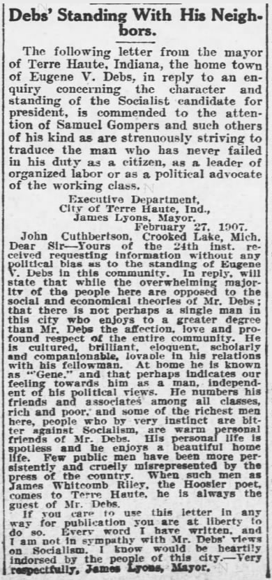 EVD, Letter re Debs by Terre Haute Mayor, AtR p4, Sept 26, 1908