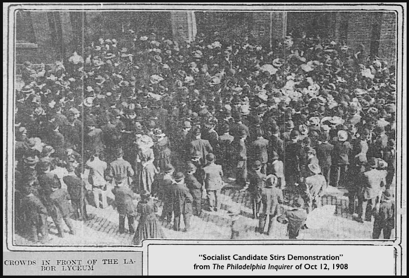 EVD, Philly So-called Riot, Phl Inq p1, Oct 12, 1908