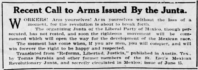 Mexican Rev, Call to Arms, St L P-D p48, July 12, 1908