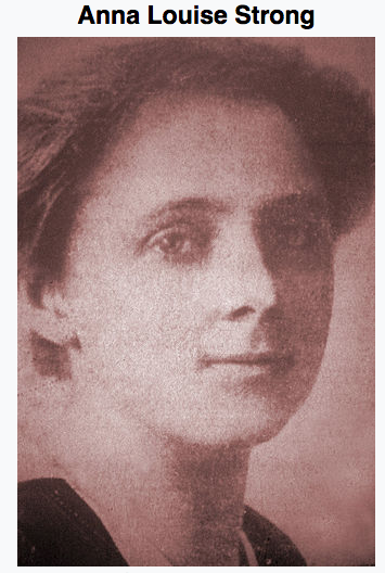 Anna Louise Strong ab 1918, wiki