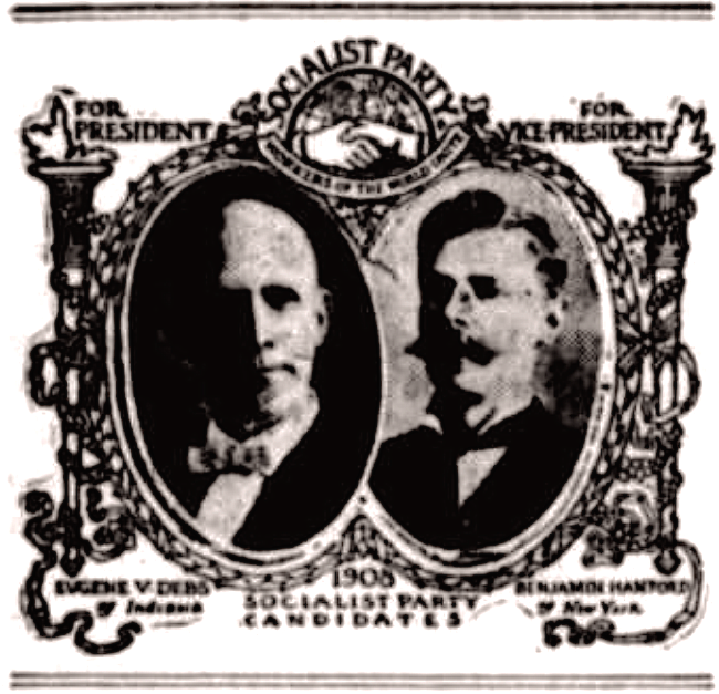 Deb and Hanford, SPA Ticket, edited, MT News p2, July 16, 1908