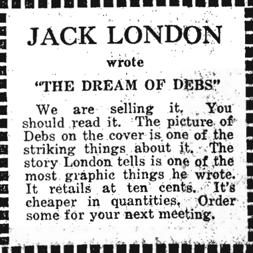 EVD, Ad for Dream of Debs by London, OH Sc p3, Nov 20, 1918