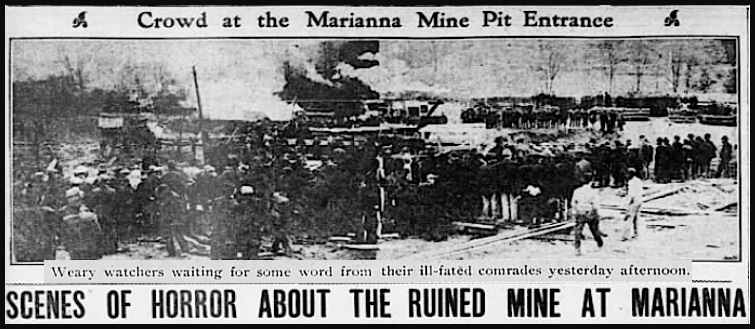 Marianna PA Mine Disaster Horror, Ptt Prs p6, Nov 29, 1908