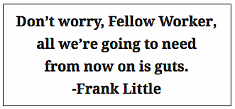 Quote Frank Little re Guts, Wobbly by RC p208, Chg July 1917