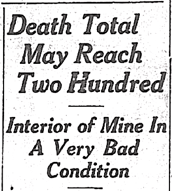 Lick Branch Mine Disaster 2, W Vgn p1, Jan 13, 1909