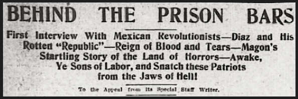 Mex Rev, Shoaf Interviews in LA Jail, Dec 30, 1908, AtR p1, Jan 9, 1909