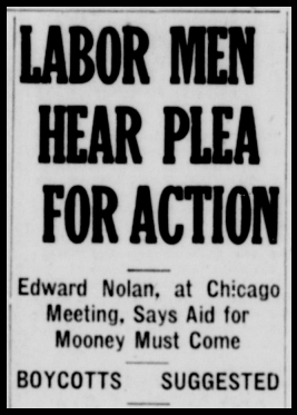National Labor Mooney Conference, re Nolan, Stt Str p1, Jan 14, 1919 