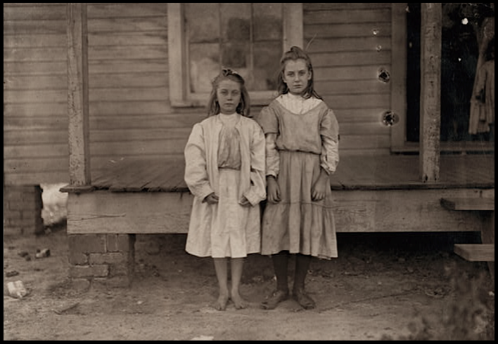 Child Labor, L Hine, Grace n Lettie Harper Lydia Mills, Clinton SC, Dec 2, 1908