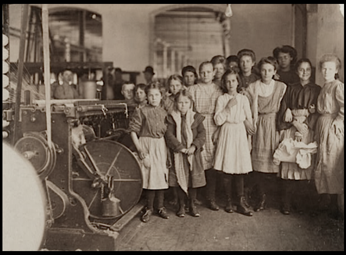 Child Labor, L Hine, Noon Newberry Mills SC, Dec 1908