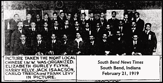 IWW, Raid on Chinese FWs, EGF, Tresca, South Bend IN Ns p10, Feb 21, 1919