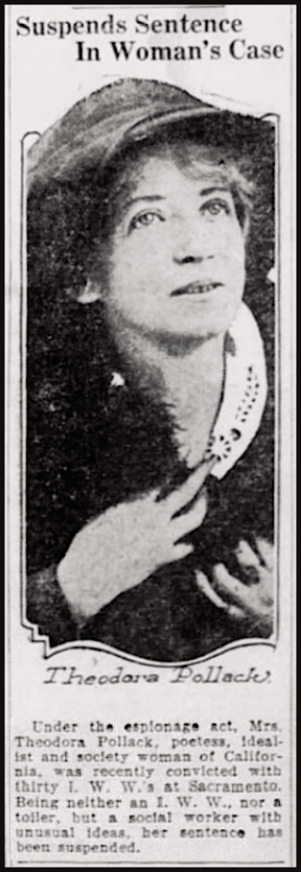 IWW Sacramento Theodora Pollack, Tx Hld Prt Huron p3, Feb 12, 1919
