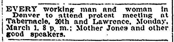AD Mother Jones to spk, Dnv Pst p37, Feb 28, 1909