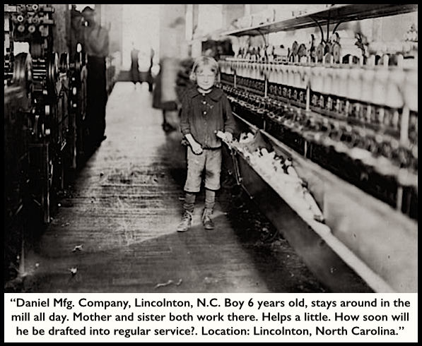 Child Labor, Lewis Hine, Boy 6 years old, Lincolnton NC, Nov 1908