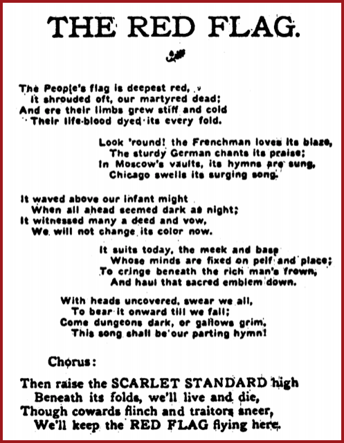 II May Day Drawing by H Hodge, Song Red Flag, IW p1, Apr 29, 1909