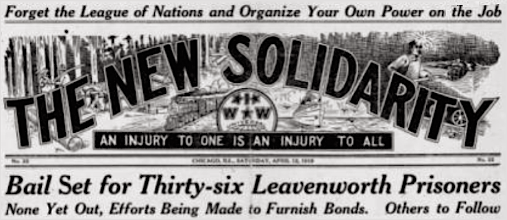 IWW New Solidarity p1 crpd, Apr 12, 1919