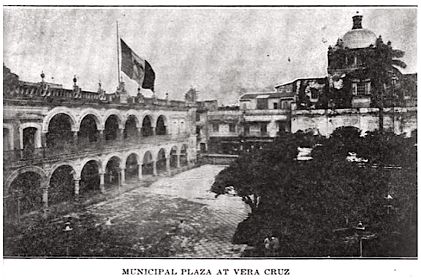 Mex Rev, Diaz Prison by Murray, Plaza Vera Cruz, ISR p745, ISR Apr 1909 