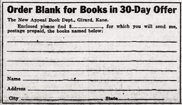 Order Blank for Books, AtR p3, Apr 26, 1919