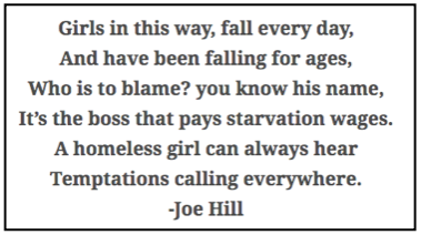 Quote Joe Hill, White Slave, Girls in this way, LRSB 1913