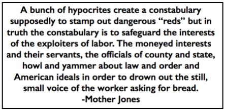 Quote Mother Jones Constabulary n Bread, Ab Chp 23, 1925