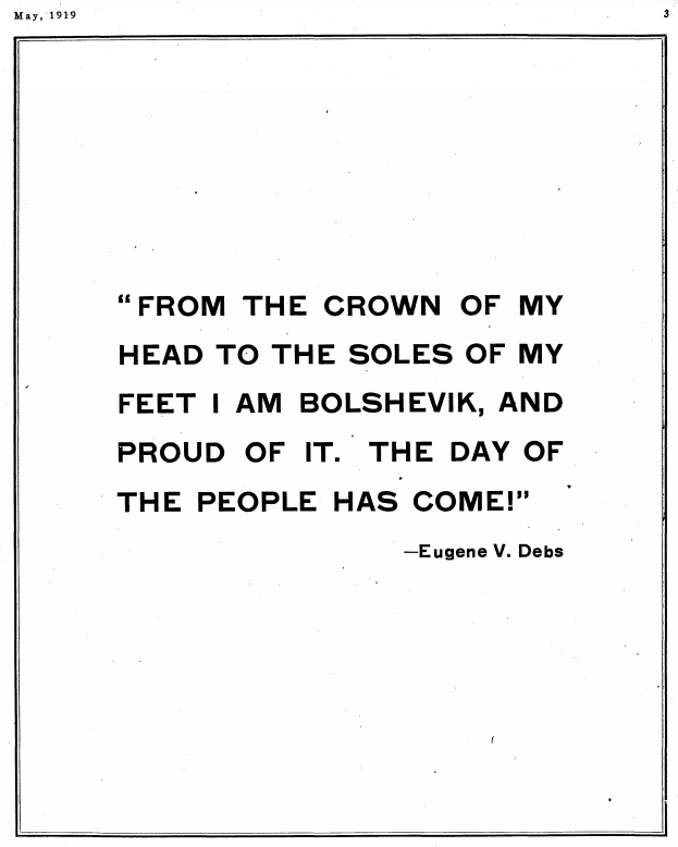 EVD, Bolshevik, Liberator, May 1919
