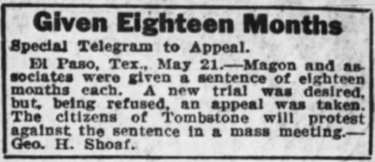 Mex Rev, Sentenced to 18 Months, AtR p2, May 29, 1909