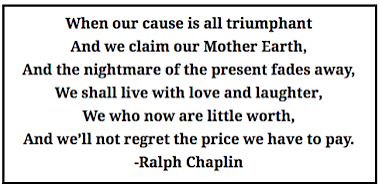 Quote Ralph Chaplin, When we claim our Mother Earth, Leaves 1917