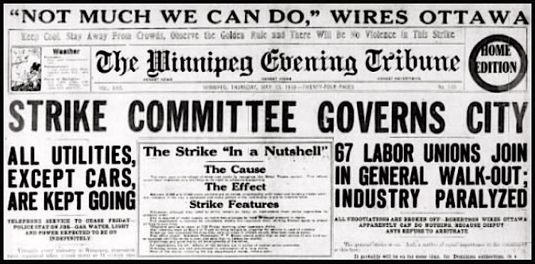 Wpg GS, Banner HdLn, Stk Com Governs, Wpg Tb p1, May 15, 1919
