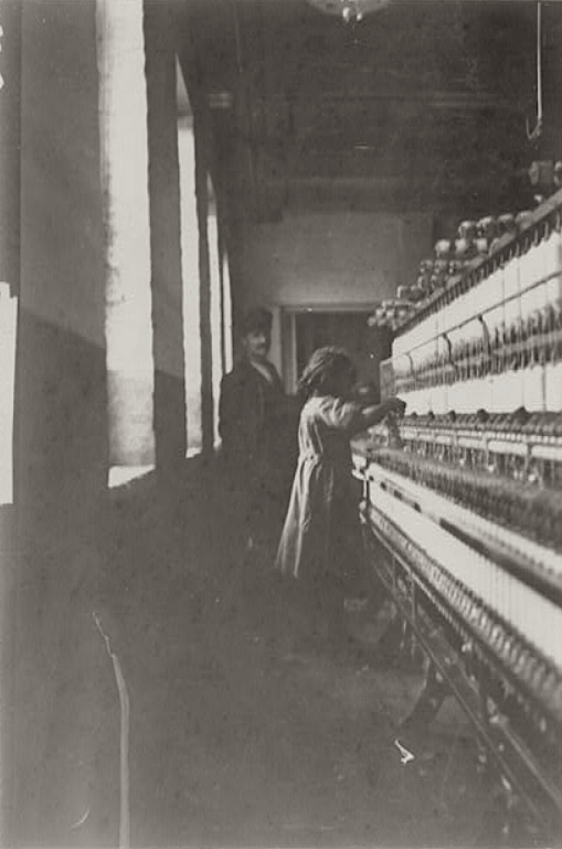 Child Labor, Lewis Hine, NCLC, Little Girl at Machine, Manchester NH, May 25, 1909