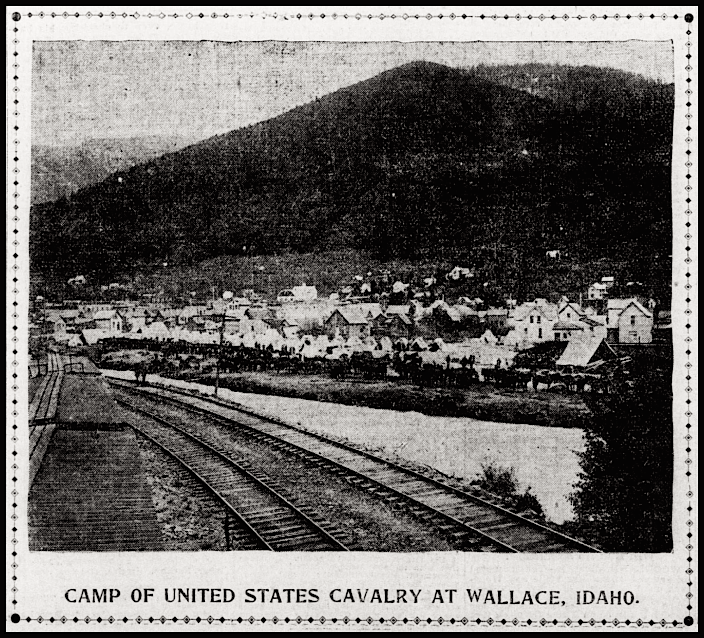 Idaho Cavalry Camp Wallace, SF Call p1, June 15, 1899