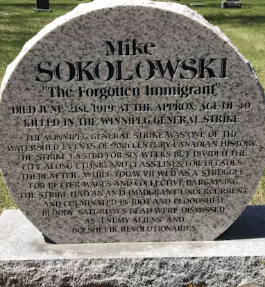 Mike Sokolowski, GraveStone, June 21, 1919