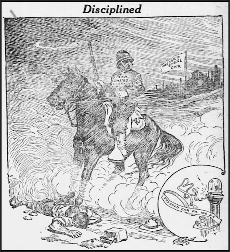 McKees Rocks Strike, Disciplined Striker, Ptt Prs p1, July 19, 1909