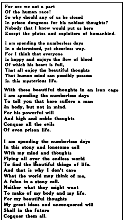 III POEM Dead Living Soul by Manuel Rey, OBU Mly p47, Aug 1919