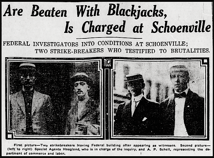 McKees Rocks Strike, Fed Investigation re Peonage, Ptt Pst p1, Aug 28, 1909