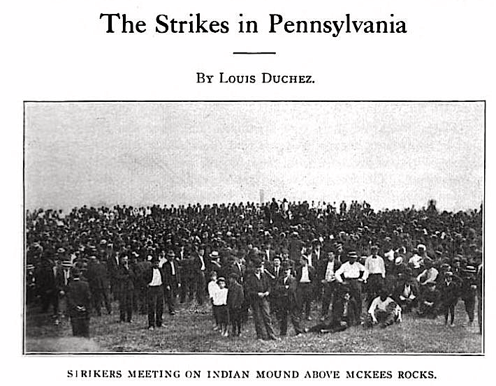 McKees Rocks Strike, Indian Mound Meeting, ISR p193, Sept 1909