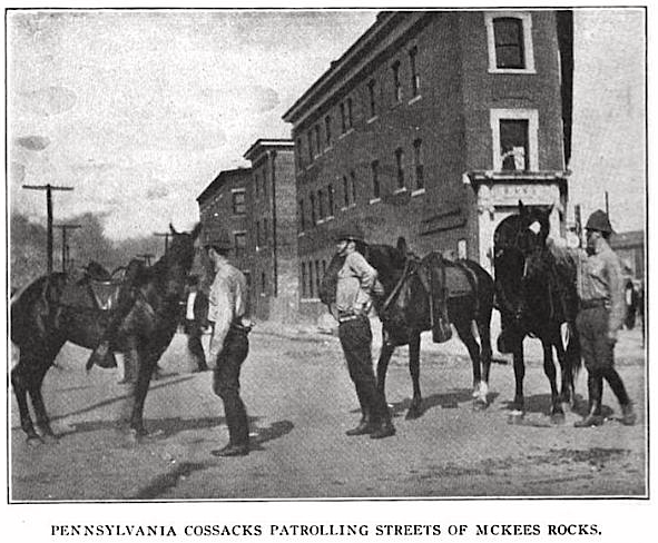 McKees Rocks Strike, PA Cossacks, ISR p196, Sept 1909 