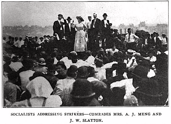 McKees Rocks Strike, Socialists Meng n Slayton, ISR p201, Sept 1909