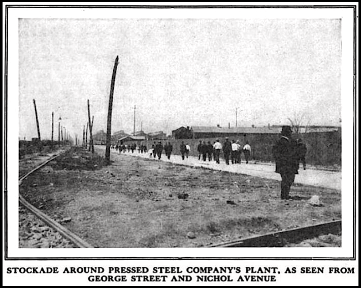 McKees Rocks Strike, Stockade, Loco Fmen Mag p715, Nov 1919 