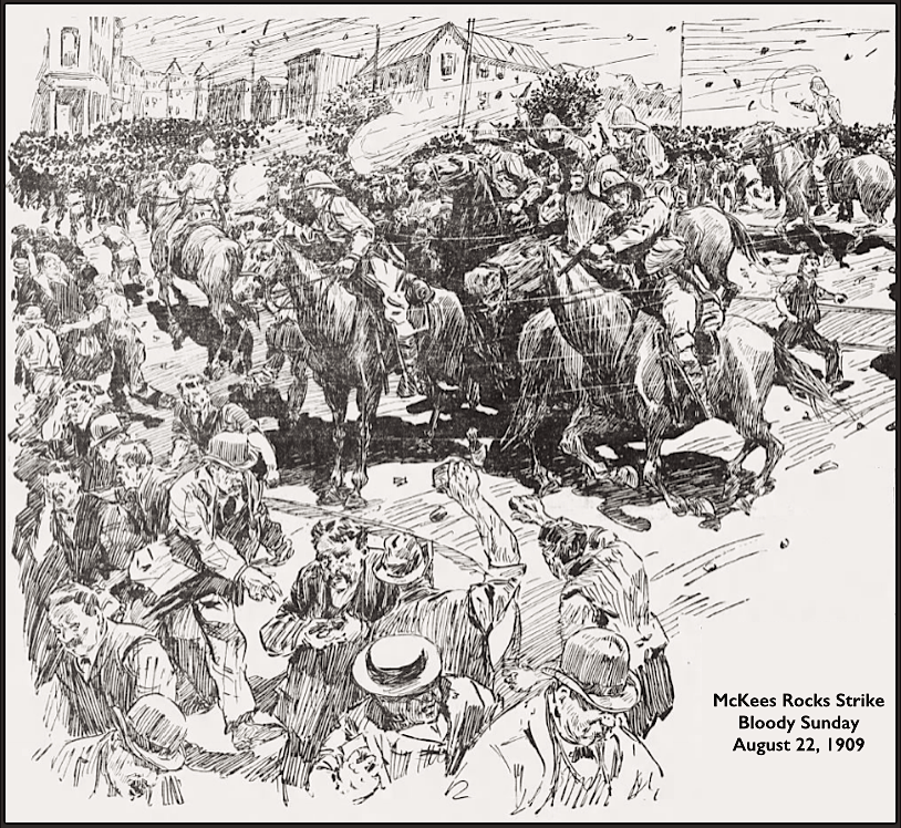 WNF McKees Rocks Bloody Sunday Detail 1, Ptt Prs p1, Aug 23, 1909
