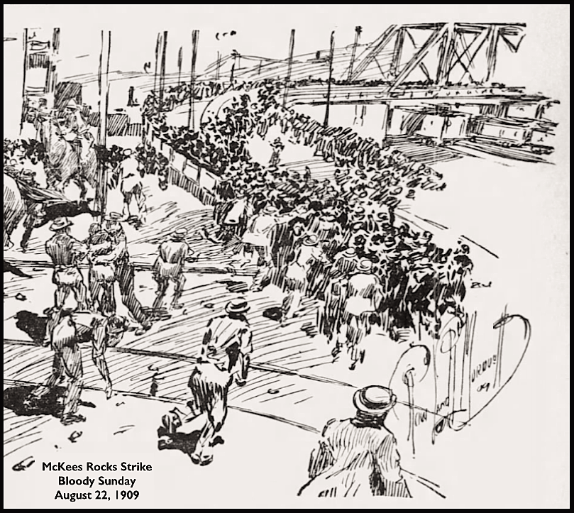 WNF McKees Rocks Bloody Sunday Detail 2, Ptt Prs p1, Aug 23, 1909