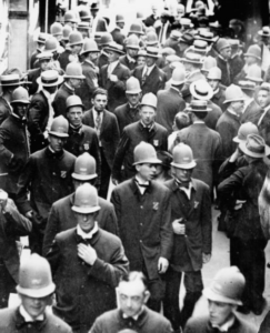 Boston Police after Strike Vote Sept 8, Strike Began Sept 9, 1919 