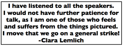 Quote Clara Lemlich, Cooper Un Nov 22 re Uprising, NY Call p2, Nov 23, 1909