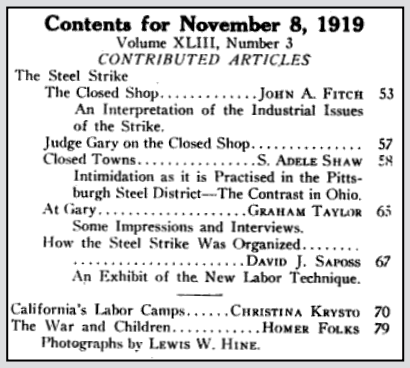 Survey p51 Contents, ed, Nov 8, 1919