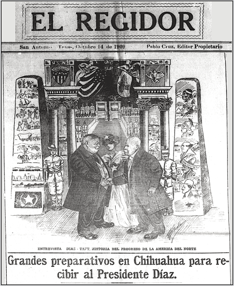 Taft Diaz Meeting, El Regidor p1, Oct 14, 1909