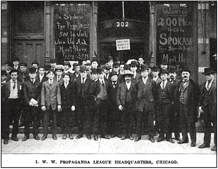 IWW Spk FSF, Chg HQ Signs, ISR p557, Dec 1909
