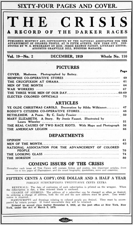 The Crisis Index, p3, Dec 1919