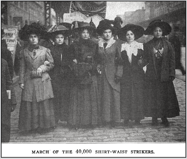 NYC Uprising, 40,000 Shirtwaist Strikers March, ISR p620, Jan 1910