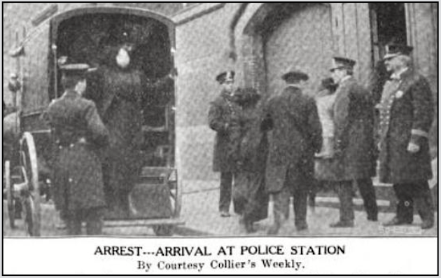 NYC Uprising, Arrest n Arrival at Police Station, WTUL Chg Un Lbr Advocate p22, Jan 1910
