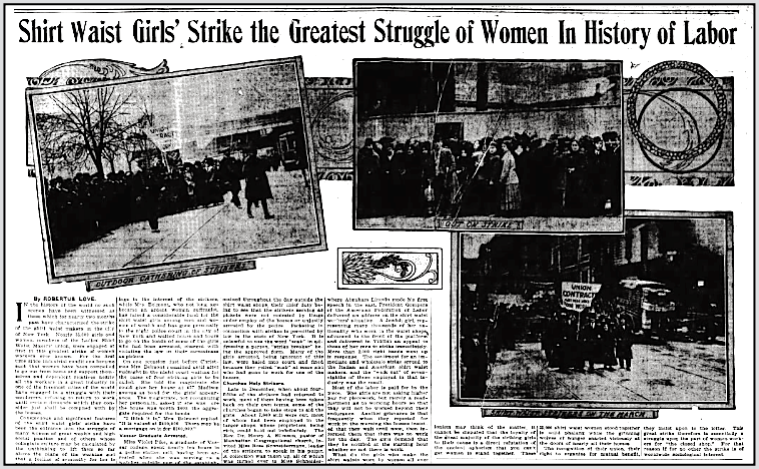 NYC Uprising Greatest Girls Strike, LW p7, Jan 22, 1910