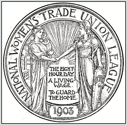 WTUL Emblem, Chg Un Lbr Advocate p20, Jan 1909